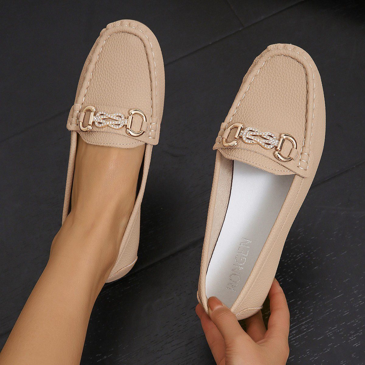 New Korean-style Round-toe Slip-on Loafers - Image 2