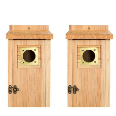 Set Of 2 Handmade Natural Cedar Birdhouses Eco-friendly, Durable, And Suitable For Hanging In Gardens, Balconies, Or Yards Provides A Safe, Comfortable Nesting Space For Small Birds.