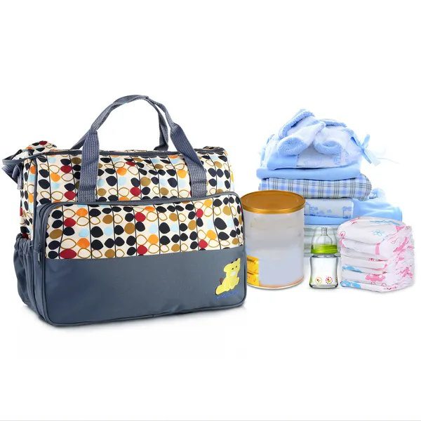 5PCS Baby Nappy Diaper Bags Set Mummy Diaper Shoulder Bags W - Image 3