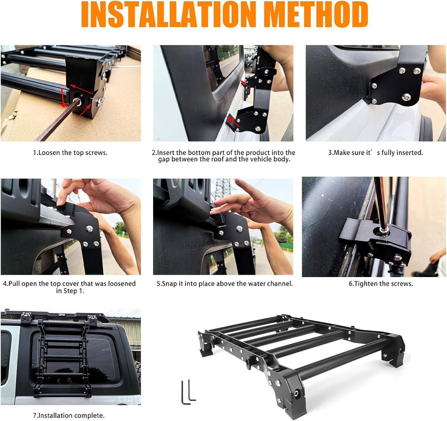 20269 Rear Window Ladder for 2018-2025 Jeep Wrangler JL JLU 2 Door 4 Door Luggage Ladder Rack Multifunctional Flank Kit - Image 3