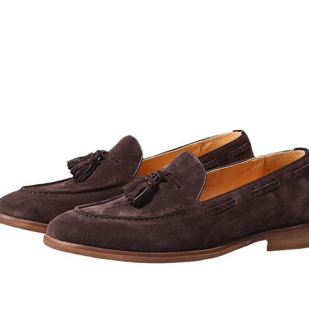 British-style Suede Tassel Suede Loafer Shoes - Image 6