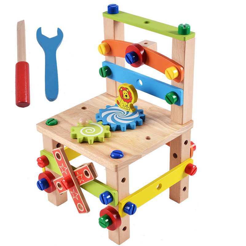 Children's Chair Building Block Toys - Image 5