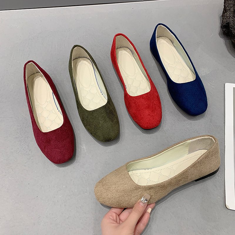 Suede Low-cut Pumps Womens Shoes Plus Size - Image 3