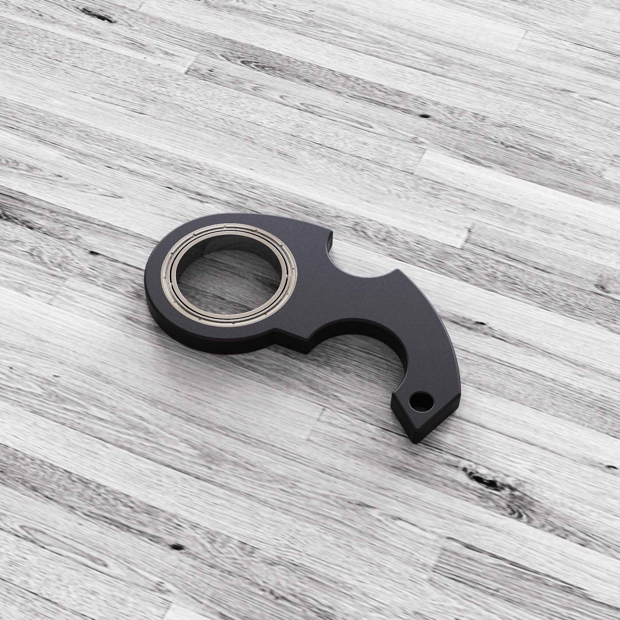 ميدالية مفاتيح مبتكرة بتصميم "سبينر" (Fidget Spinner) - لعبة يدوية لتخفيف التوتر والقلق، تعمل أيضاً كفتاحة زجاجات - مناسبة للأطفال. - الصورة 4