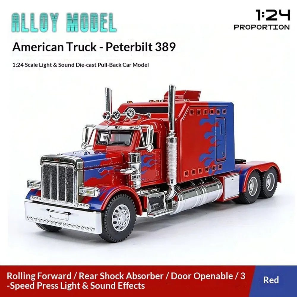 Semi Truck Toys For Boy Heavy Trucks,Metal Diecast Trucks Model Pull Back Cars With Light And Sound,Truck And Trailer Toys For Boys,Toy Trucks For Boys Age 4-8 - Image 6