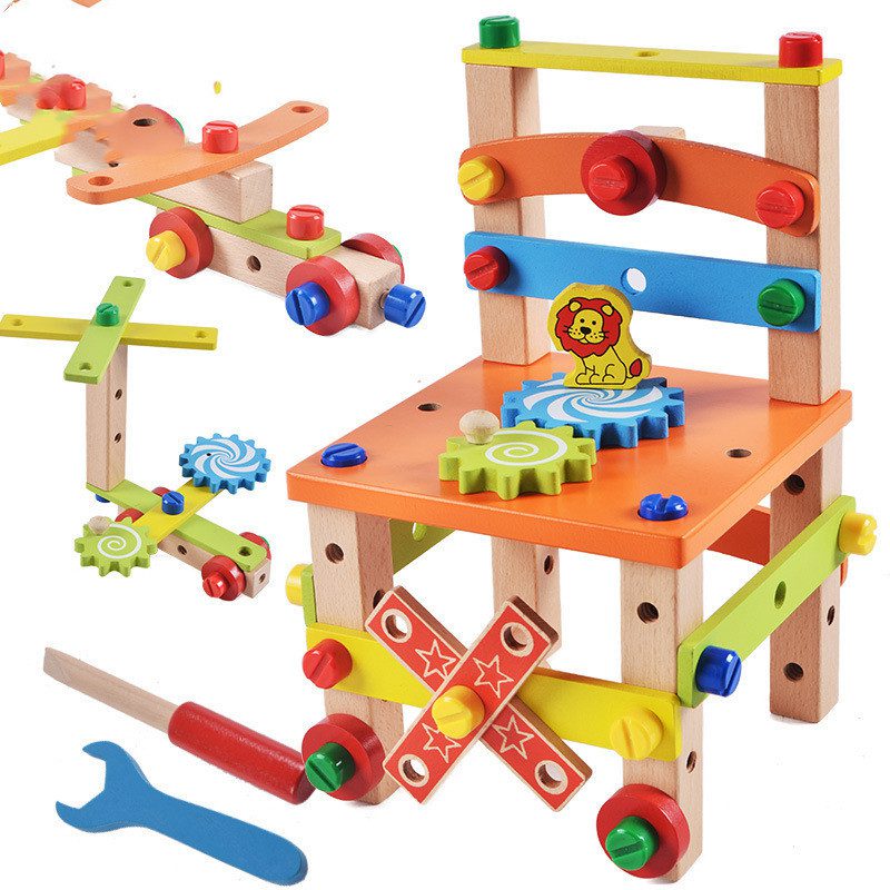 Children's Chair Building Block Toys - Image 3