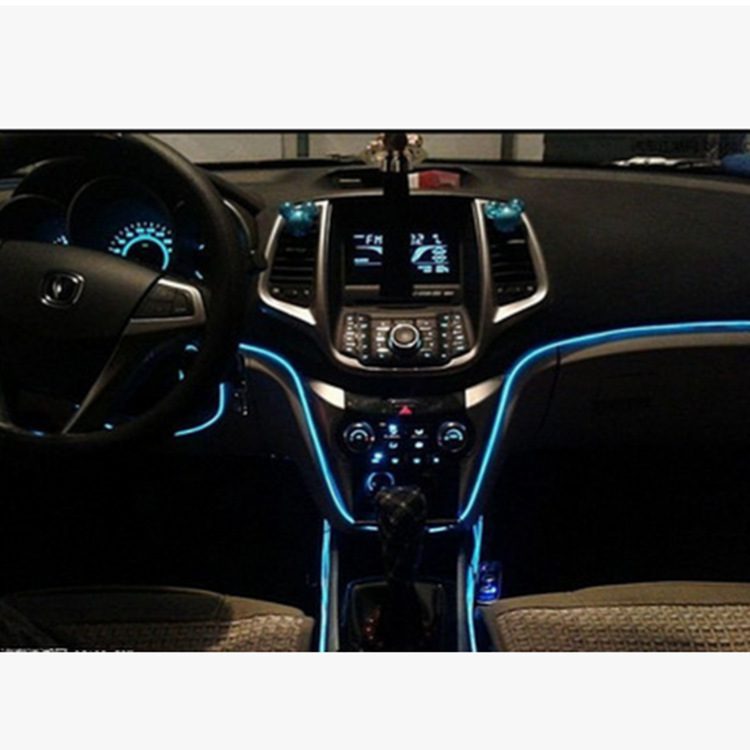 شريط إضاءة LED للسيارة بتأثير النيون للزينة والحفلات والدراجات مقاوم للماء يعمل بجهد 12V أو USB - الصورة 5