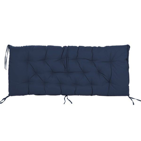 Outdoor Swing Cushions 60 Inch,Waterproof 4in Thick Porch Swing Cushion Replacement With Backrest And Ties,Comfortable 2-3 Seat Pation Swing Pad For Backyard,Garden,Lawn,Outdoor Furniture Dark Blue - Image 5