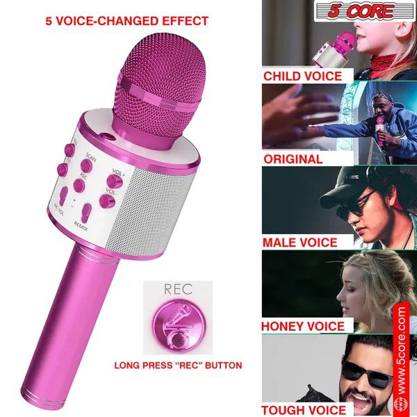 5 Core Microphone Wireless Karaoke Mic With Speaker 3 In 1 Portable Bluetooth Microfono Inalambrico - Image 5
