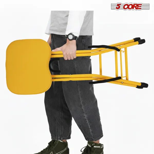 5Core Guitar Stool 3.15" Padded Chair Foldable Heavy Duty Music Seat Built In Foot Rest Guitar Stand - Image 4