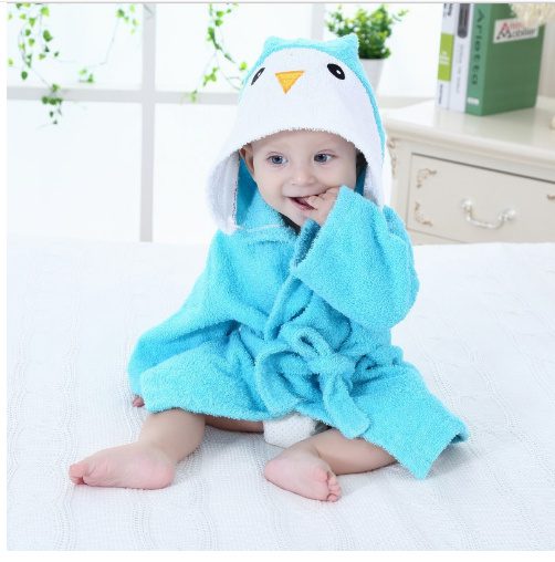 Children's Hooded Absorbent Animal-shaped Bathrobe - Image 9