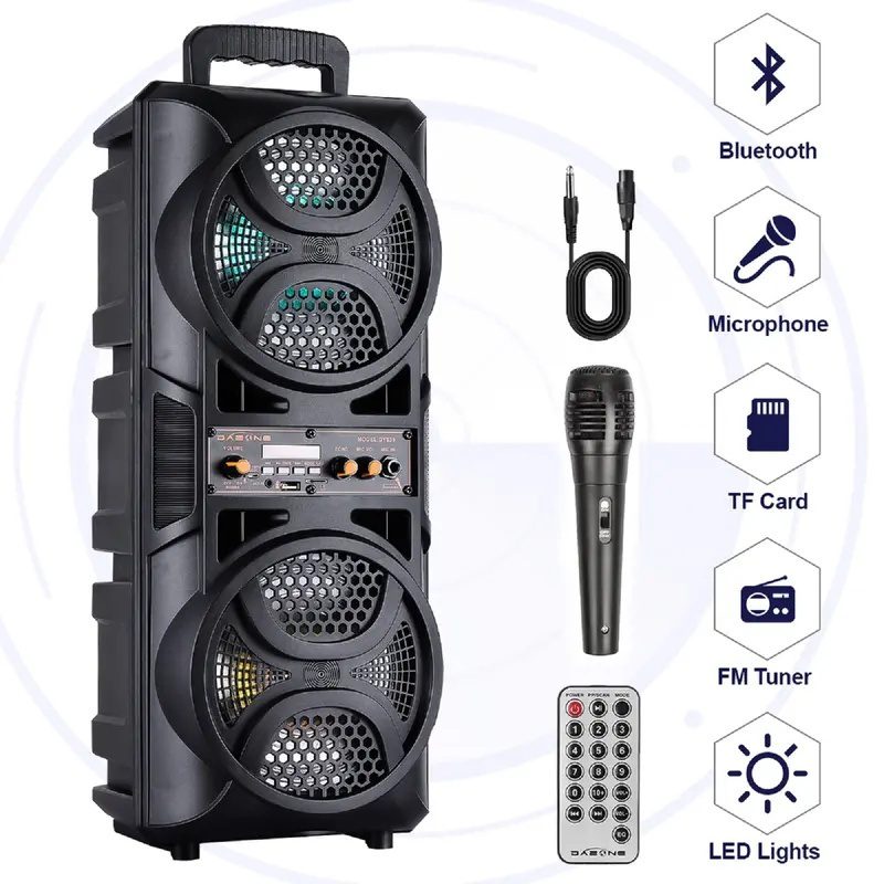 Portable Bluetooth Party Speaker Wireless Karaoke System Lights TWS - Image 2