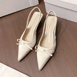 Arrival Fashionable Minimalist Pointed-toe High-heeled Sandals With A Bow On The Toe - Image 9