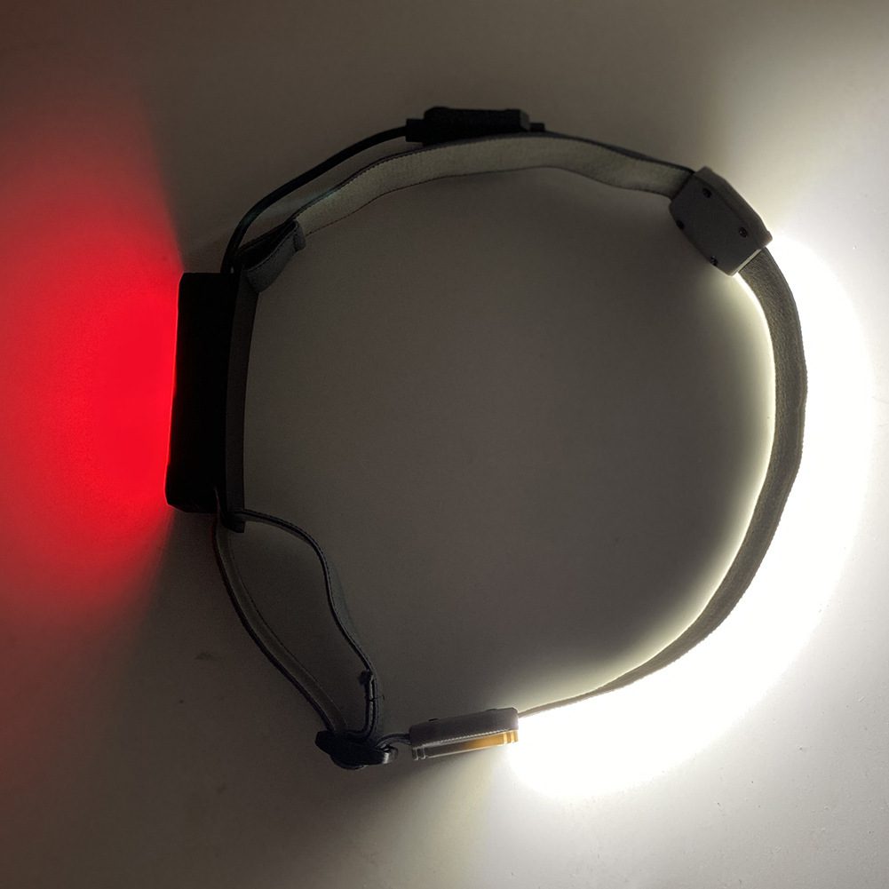 COB Headlight Red Light Warning Portable Headlight USB Rechargeable Headlight Flashlight 3 Lighting Modes Working Light - Image 3