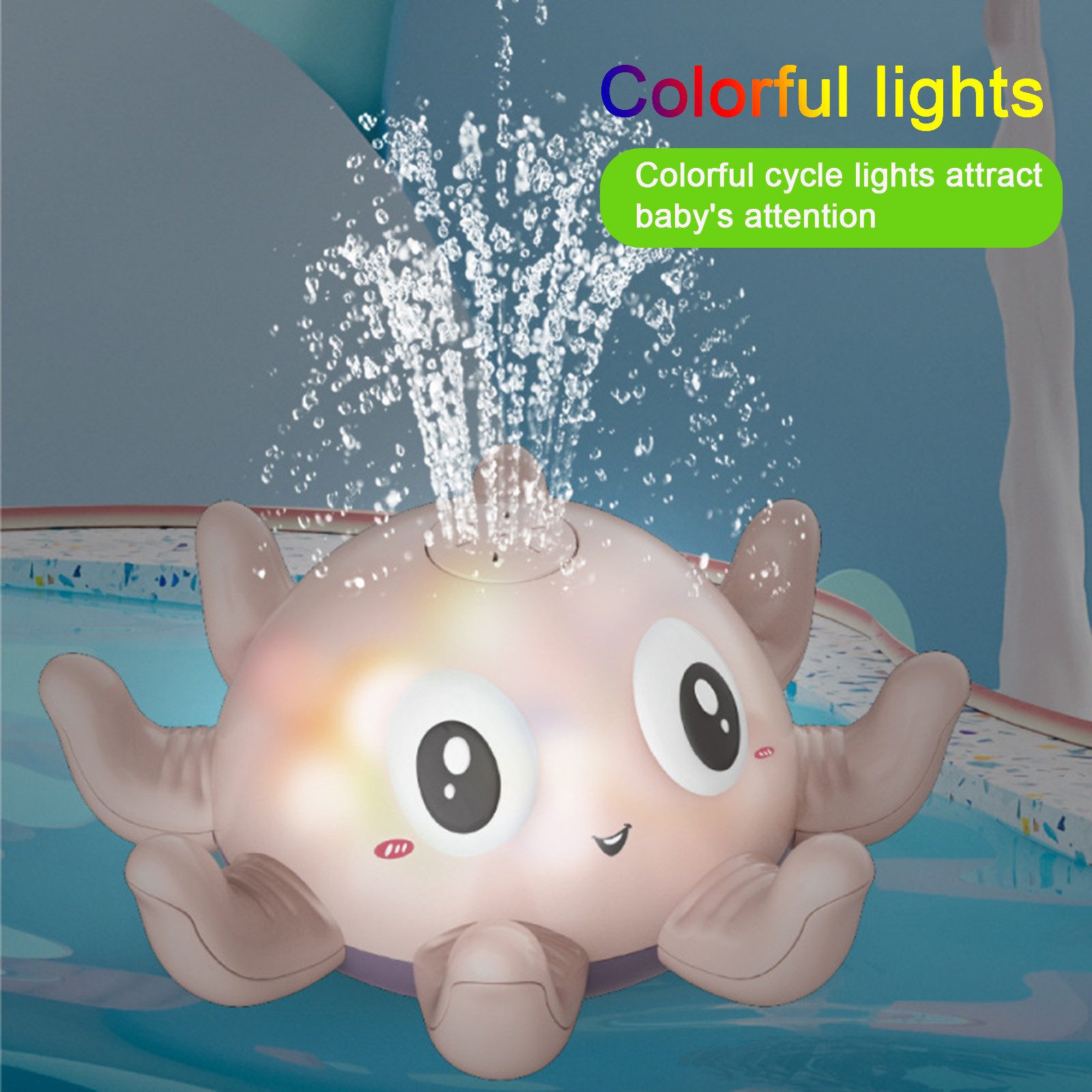 Children's Automatic Water Spray Bath Toys Bath Fun Toys With Flashing Water Spray Toy Baby Swimming Shower With Toys New - Image 2