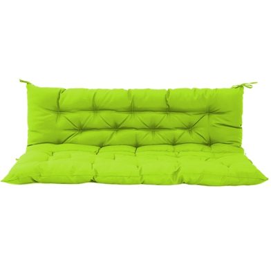 Outdoor Swing Cushions 60Inch,Waterproof 4in Thick Porch Swing Cushion Replacement With Backrest And Ties,Comfortable 2-3 Seat Pation Swing Pad For Backyard,Garden,Lawn,Outdoor Furniture Grass Green