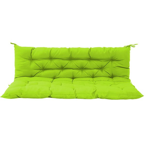 Outdoor Swing Cushions 60Inch,Waterproof 4in Thick Porch Swing Cushion Replacement With Backrest And Ties,Comfortable 2-3 Seat Pation Swing Pad For Backyard,Garden,Lawn,Outdoor Furniture Grass Green