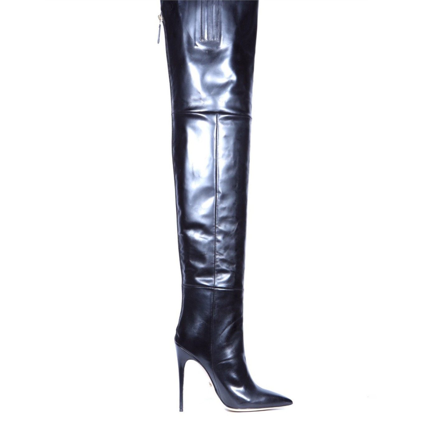 Pointed-toe Back-zip Womens Plus-size Over-the-knee High Heels - Image 5