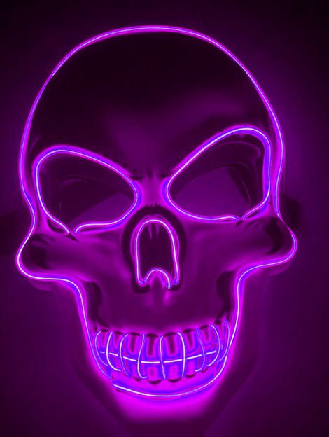 Halloween Skeleton Mask LED Glow Scary Mask - Image 8