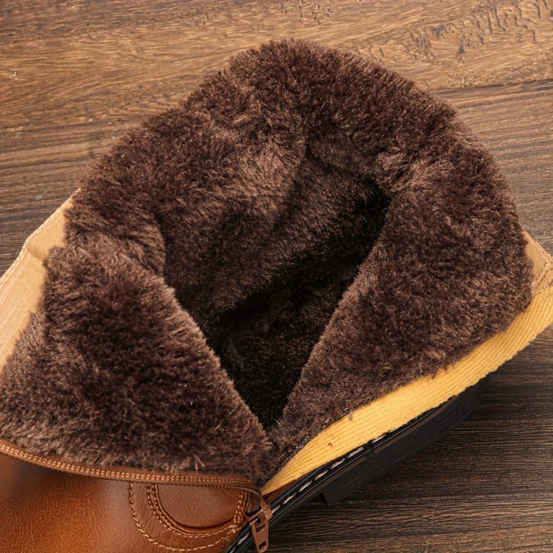 Dress Boots With Zipper Faux Fur - Image 3