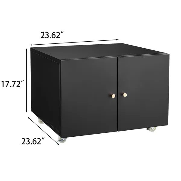 Office Furniture Copier Cabinet BLACK 2 Door Steel Copier Stand Mobile Pedestal File Printer Stand-Does Not Support Self Pick Up - Image 4