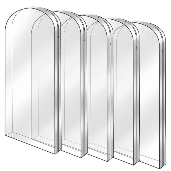 5 Pack Garment Bag For Hanging Clothes Dustproof Waterproof Hanging Clothes Storage Bag Clear Transparent Suits Cover For Sweater Jacket Coat Dress Shirt - Image 4