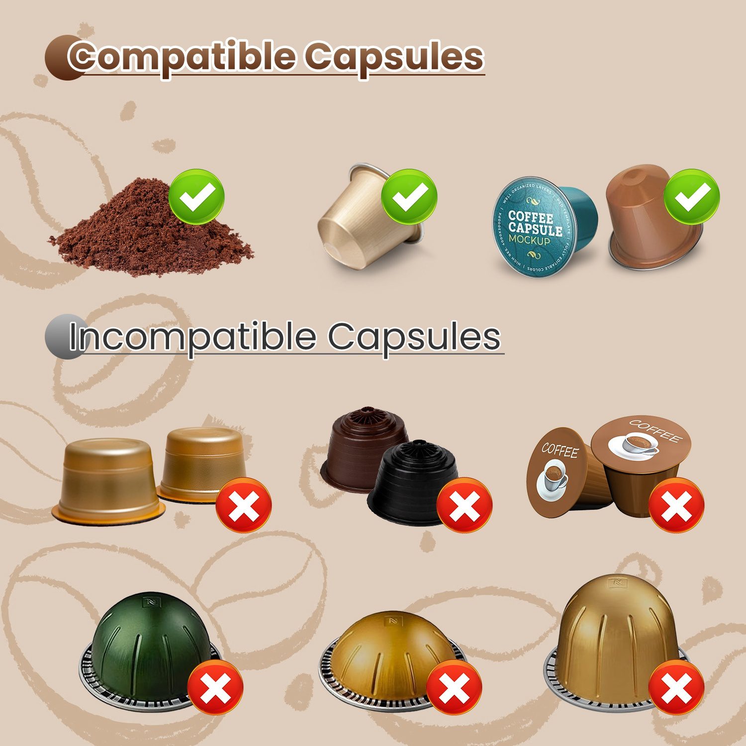 3 In 1 Portable Espresso Machine Cordless Mother Day Self Heating Coffee Maker With 7500mAh Battery Heating 20Bar Pressure Anti Dry Burn Fit For Ground Coffee Capsules For Camping Hiking RV Home - Image 4