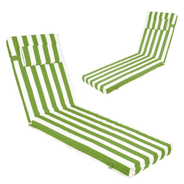 Outdoor Chaise Lounge Cushion, 72 In. X 21 In. X 3 In. Waterproof Fade-Resistant Patio Chair Pad For Pool Beach - Image 2