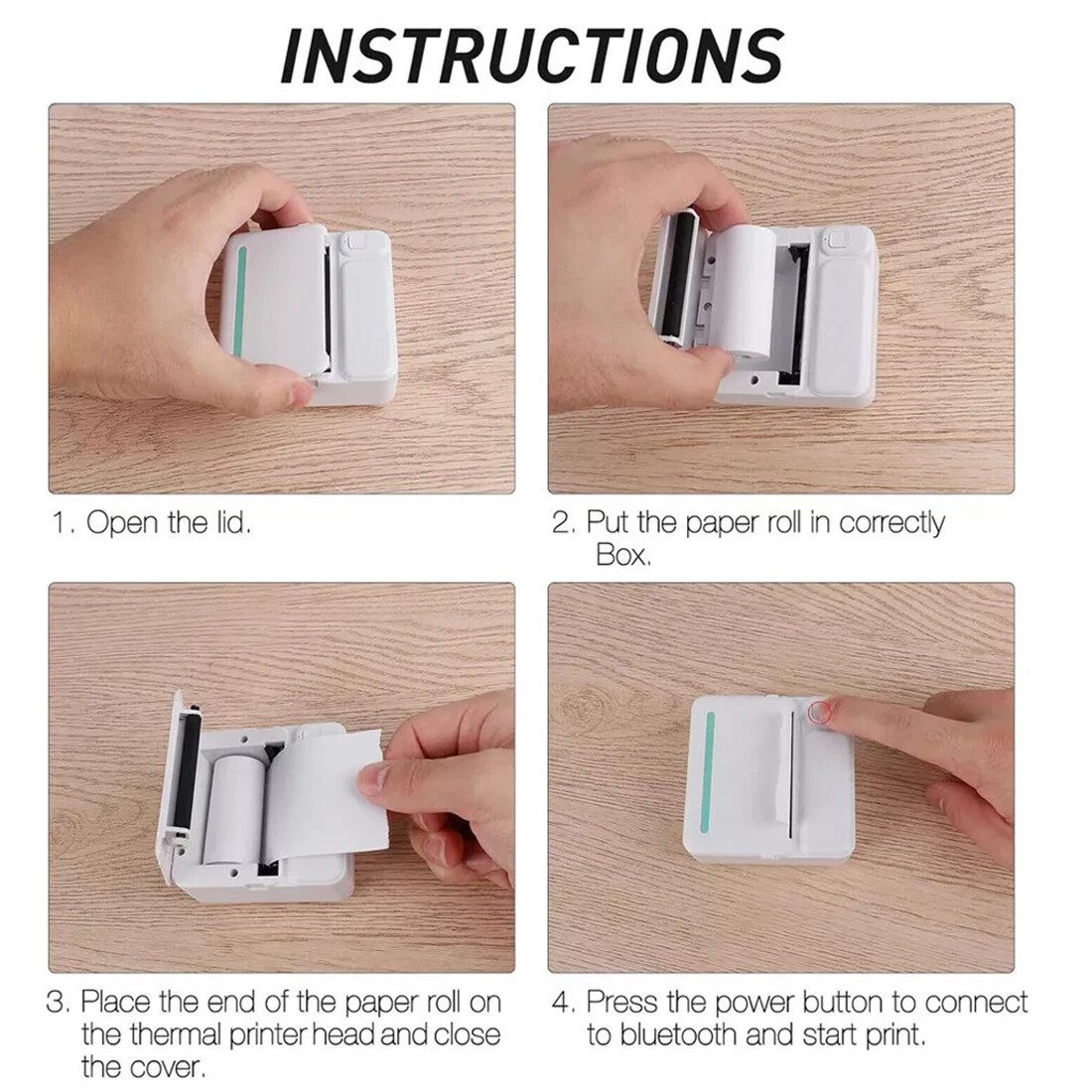 Mini Thermal Printer Pocket Bluetooth Mobile Phone Photos Label Printing Machine - Image 9