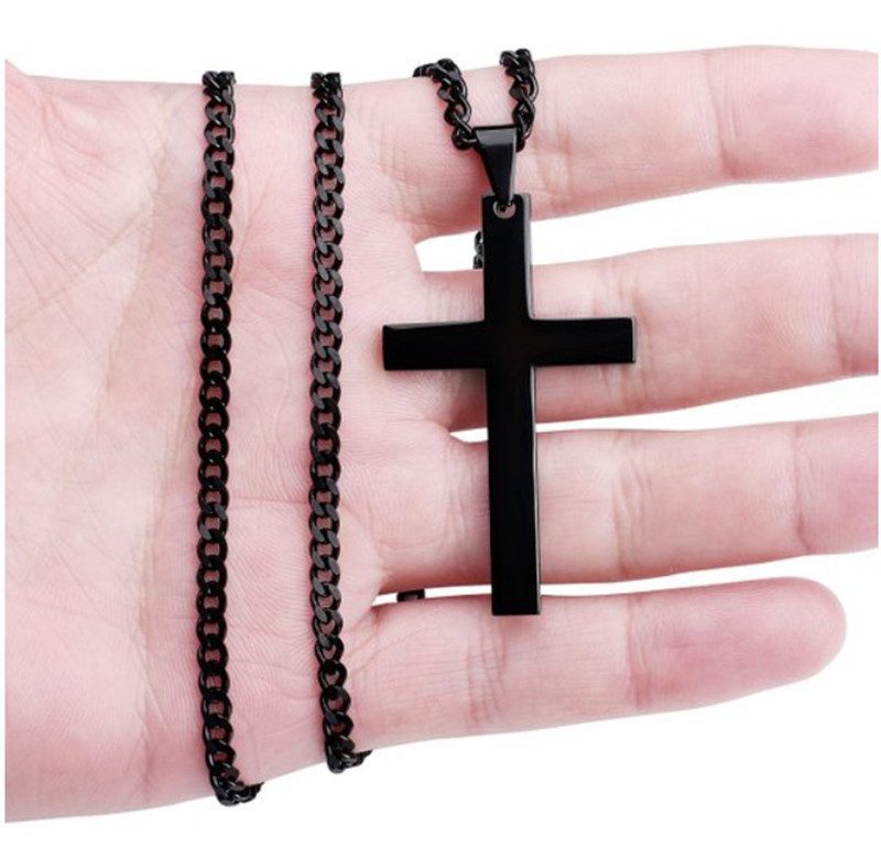 Classic Cross Necklace Men's Pendant Fashion Stainless Steel Jewelry - Image 4