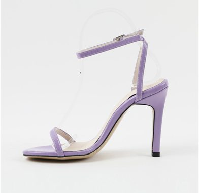 Stiletto-heel Sandals With A Thin Ankle Strap And A Single Buckle