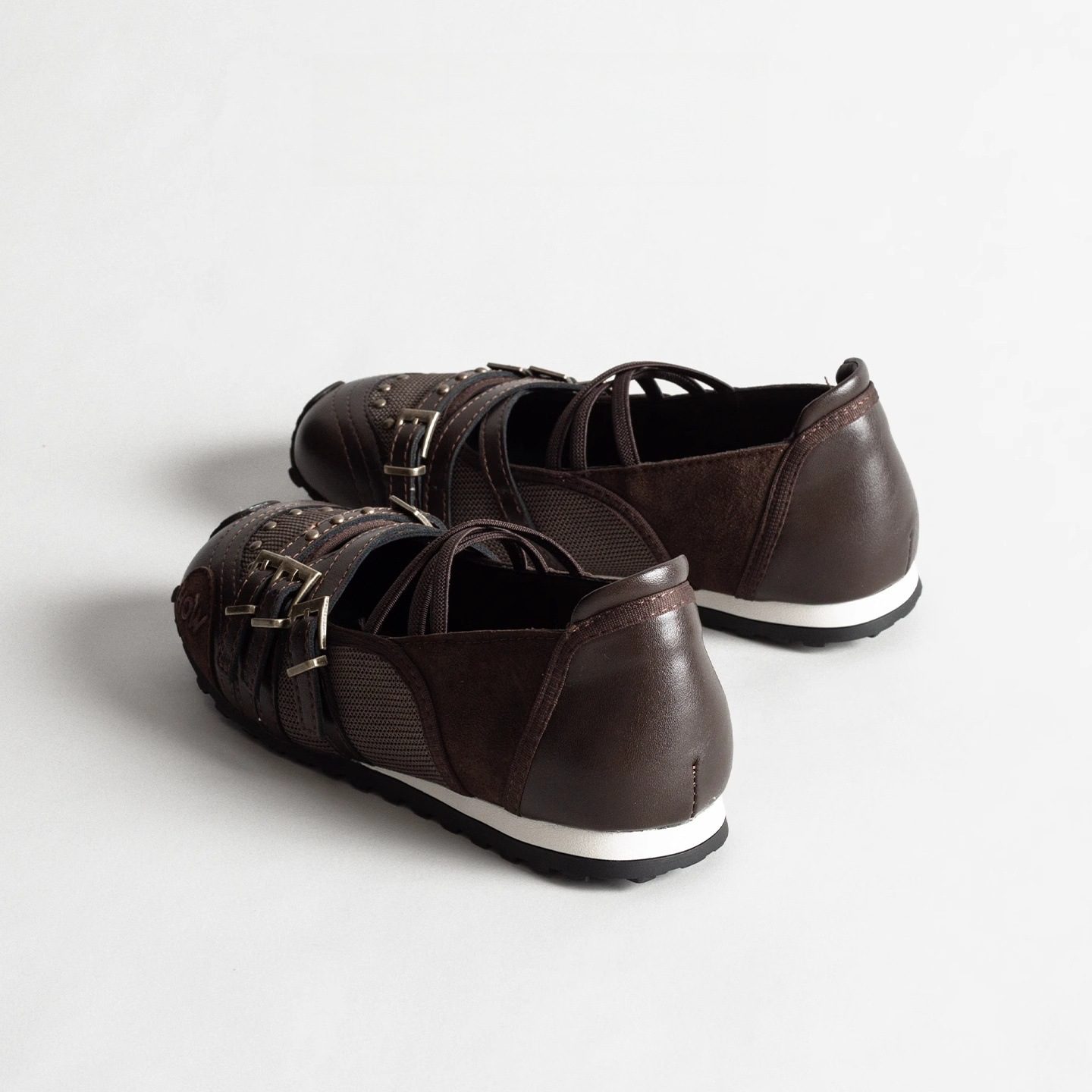 Brown Niche Retro Belt Buckle Sports Mary Jane Shoes Women - Image 3