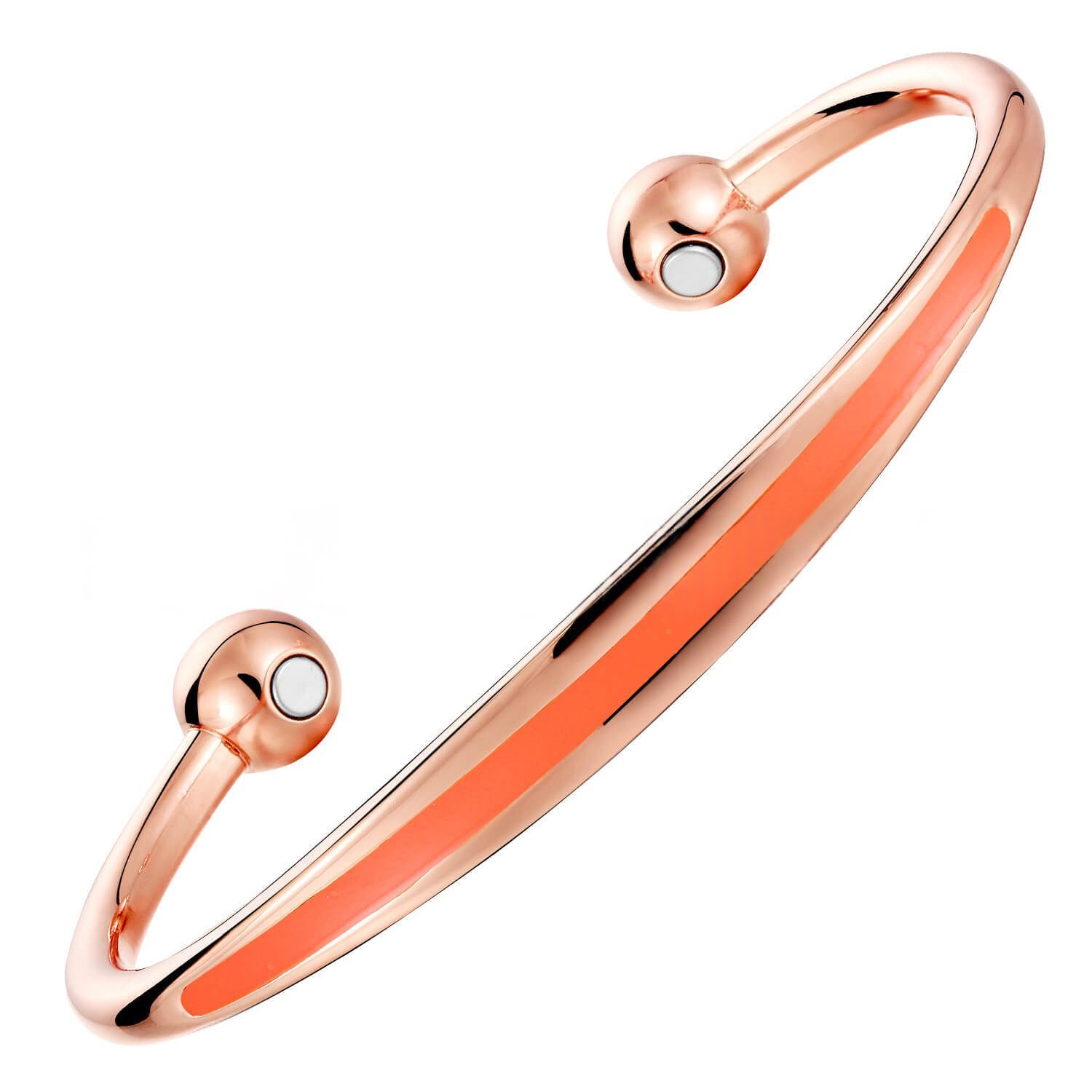 Vintage Red Copper Magnetic Therapy Open-End Bracelet - Image 3