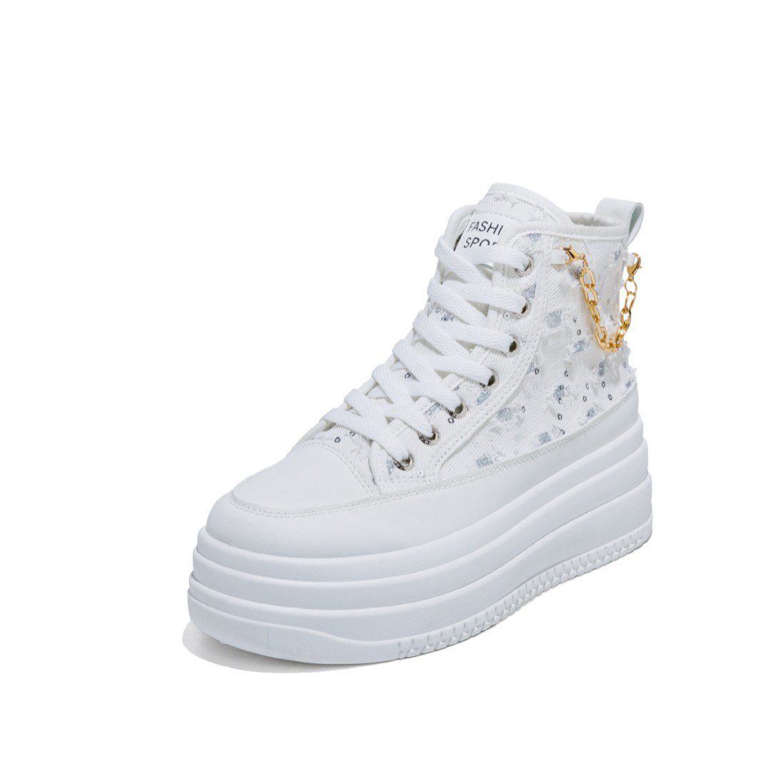 Denim Fashion Womens Casual Chain-Strap Shoes - Image 2