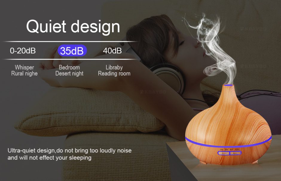Creative Home Appliance Full Wood Grain Remote Control Aromatherapy Lamp - Image 3