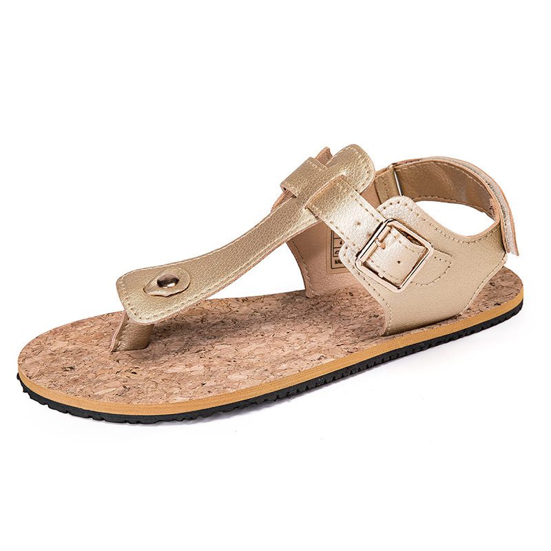 Womens Wooden-Grain Sandals With Non-Slip Soles - Image 4