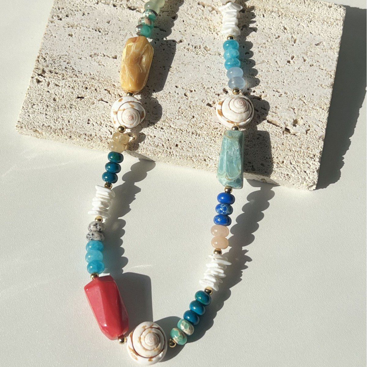 Handmade Beaded Stainless Steel Versatile Womens Necklace - Image 3