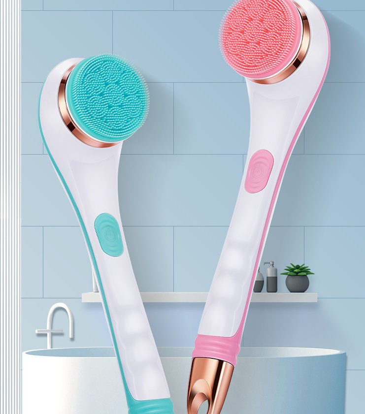 Electric Bath Brush Silicone Back Scrubber USB Rechargeable 2 Speeds Rotating Shower Brush Spa Waterproof Body Cleaning Brush - Image 3