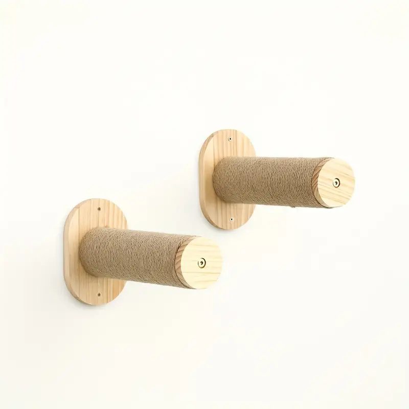 Wall Cat Tree - Space-Saving, Versatile Indoor Activity Center With Sisal Rope Scratching Board, Wooden Furniture, And Climbing Tube For Large And Small Cats - Perfect For Indoor Spaces - Image 3