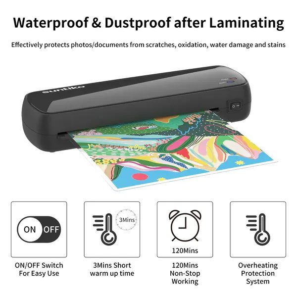 4-In-1Laminator Machine,It Has Quick Warm-Up, Fast Laminating Documentation And Photos, Increases Their Long-Term Color Preservation. Suitable For Family, Office And School-FBA Shipping - Image 2