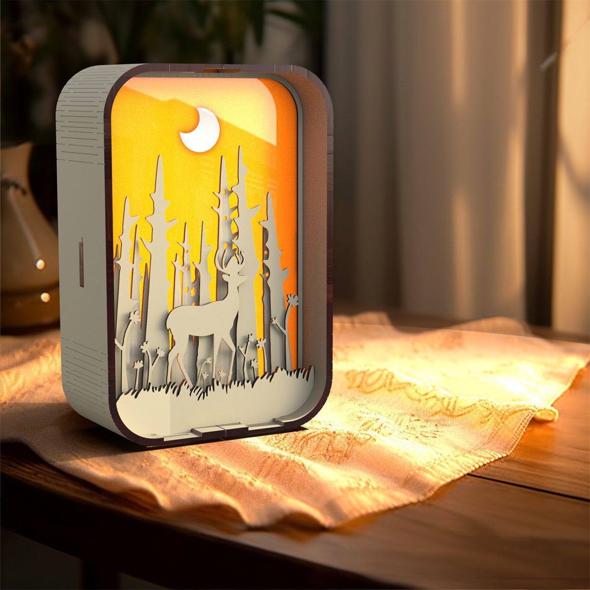 Woodcarving Light Creative Gift Minimalist Bedside Night Light Decoration Desktop Decoration Birthday Gift - Image 5