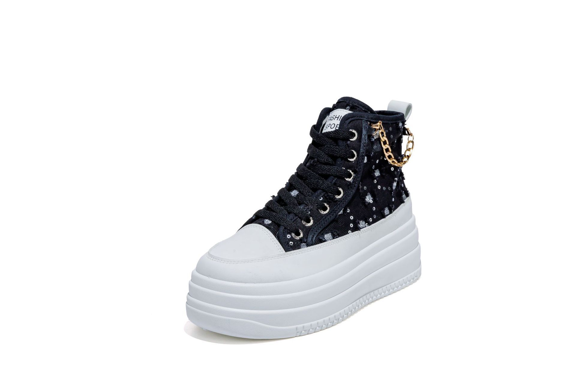 Denim Fashion Womens Casual Chain-Strap Shoes - Image 7