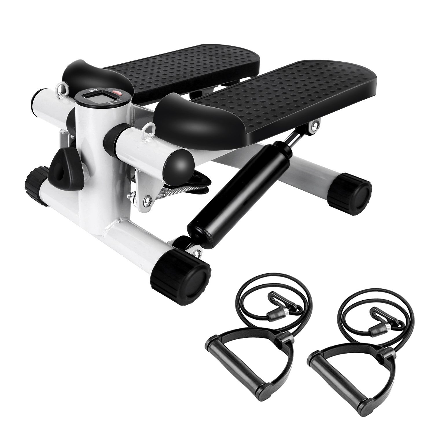 Stepper For Exercise Mini Fitness Stepper With 2 Resistance Bands LCD Monitor Max 330.7LBS Load Stair Stepper Quiet Stepper - Image 5
