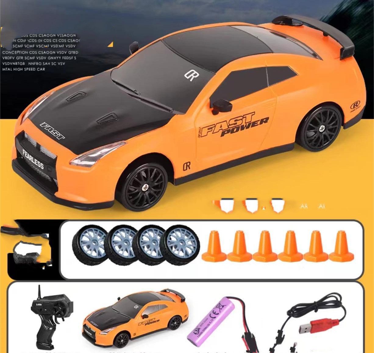 2.4G Drift Rc Car 4WD RC Drift Car Toy Remote Control GTR Model AE86 Vehicle Car RC Racing Car Toy For Children Christmas Gifts - Image 8