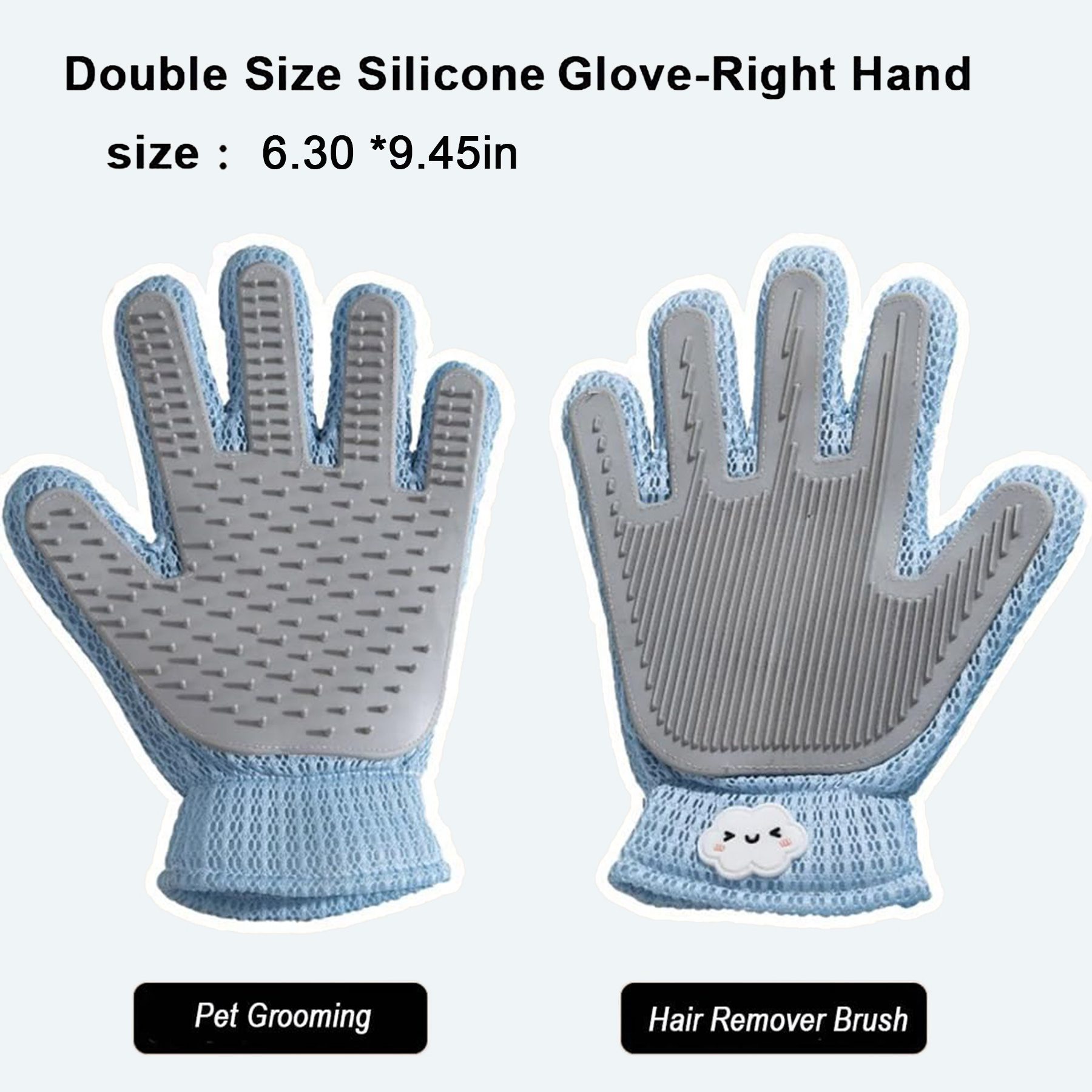 2in1 Double Sided Pet Grooming Glove, Deshedding Massage Brush Mitt For Cats & Dogs, Remove Loose Fur On Pets & Furniture, Easy Clean - Image 4