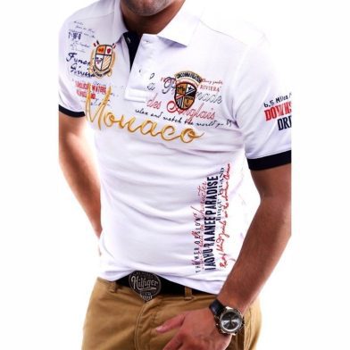 Polo Shirt Golf Digital-printed Shirt Solid Color