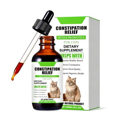 Cat Constipation Relief Probiotic Drops, Natural Digestive Support Supplement For Cats, Boost Nutrient Absorption & Appetite