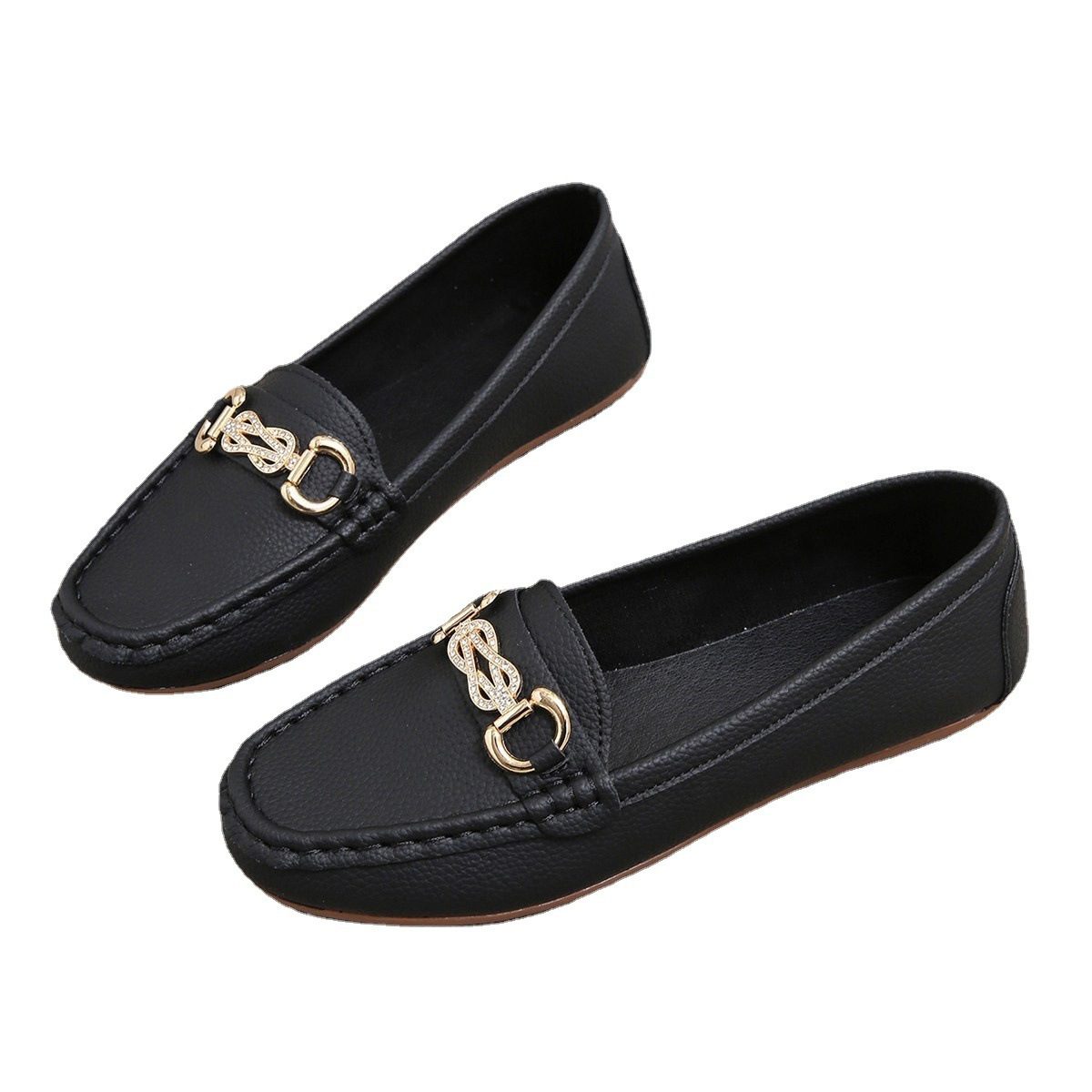 New Korean-style Round-toe Slip-on Loafers - Image 5