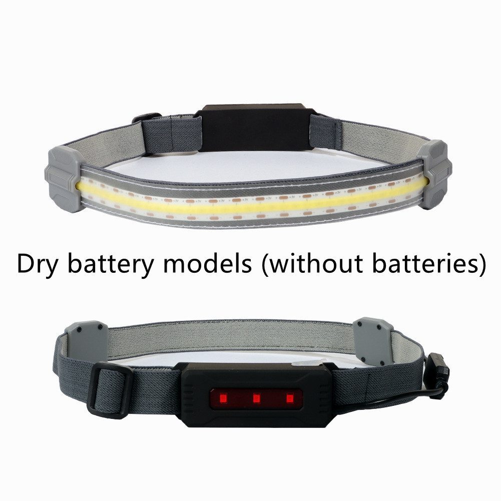 COB Headlight Red Light Warning Portable Headlight USB Rechargeable Headlight Flashlight 3 Lighting Modes Working Light - Image 6