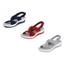 Women's Simple Fish Mouth Sponge Cake Sole Amazon Roman Sandals - Image 3
